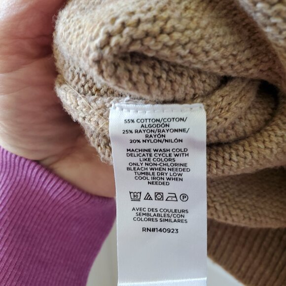 Loft Fairisle cropped cardigan sweater size small - Picture 4 of 7